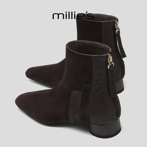 MILLIE'S/妙丽真皮马丁靴短靴