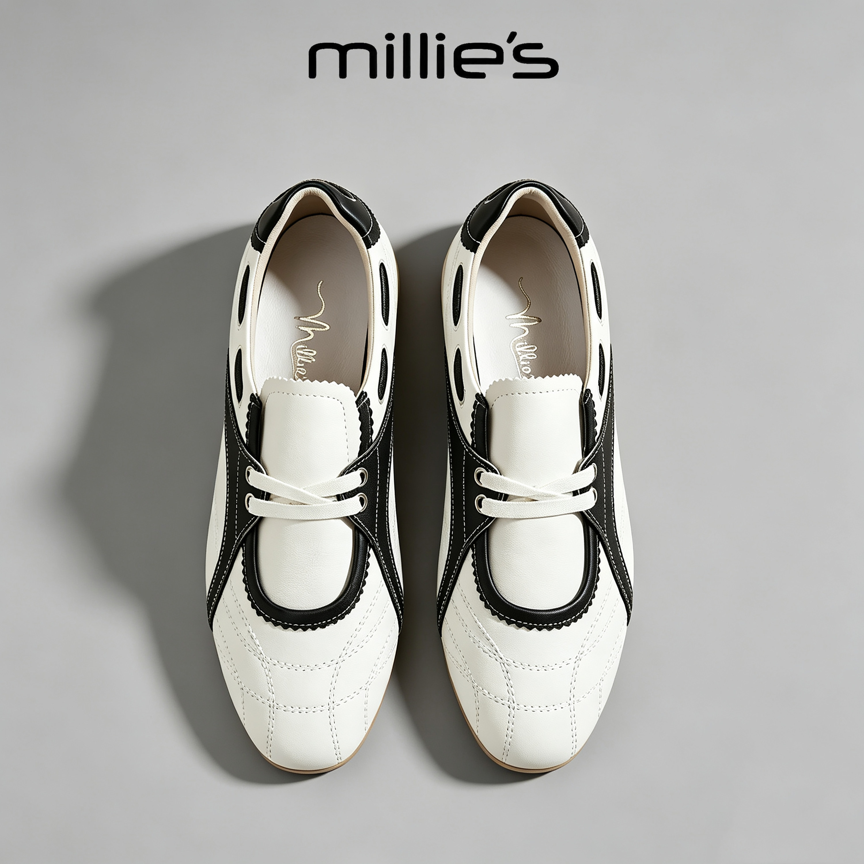 MILLIE'S/妙丽真皮复古风单鞋