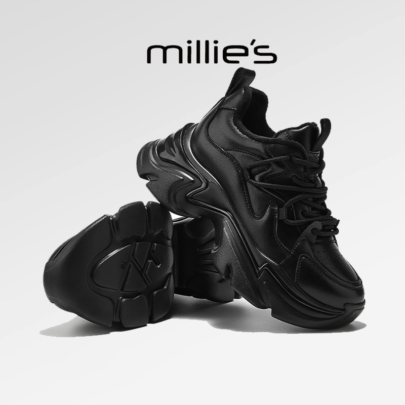 2024新款圆头轻便增高炸街小黑鞋