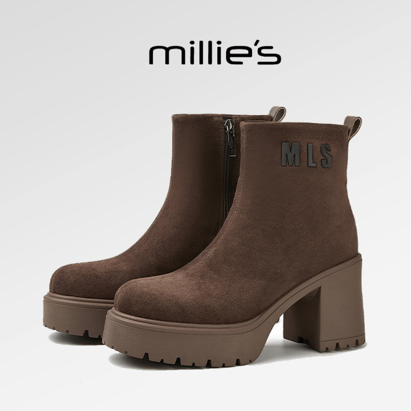 美拉德色增高真皮保暖舒适马丁靴