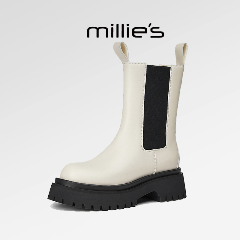 顺丰包邮马丁靴中筒厚底瘦瘦靴