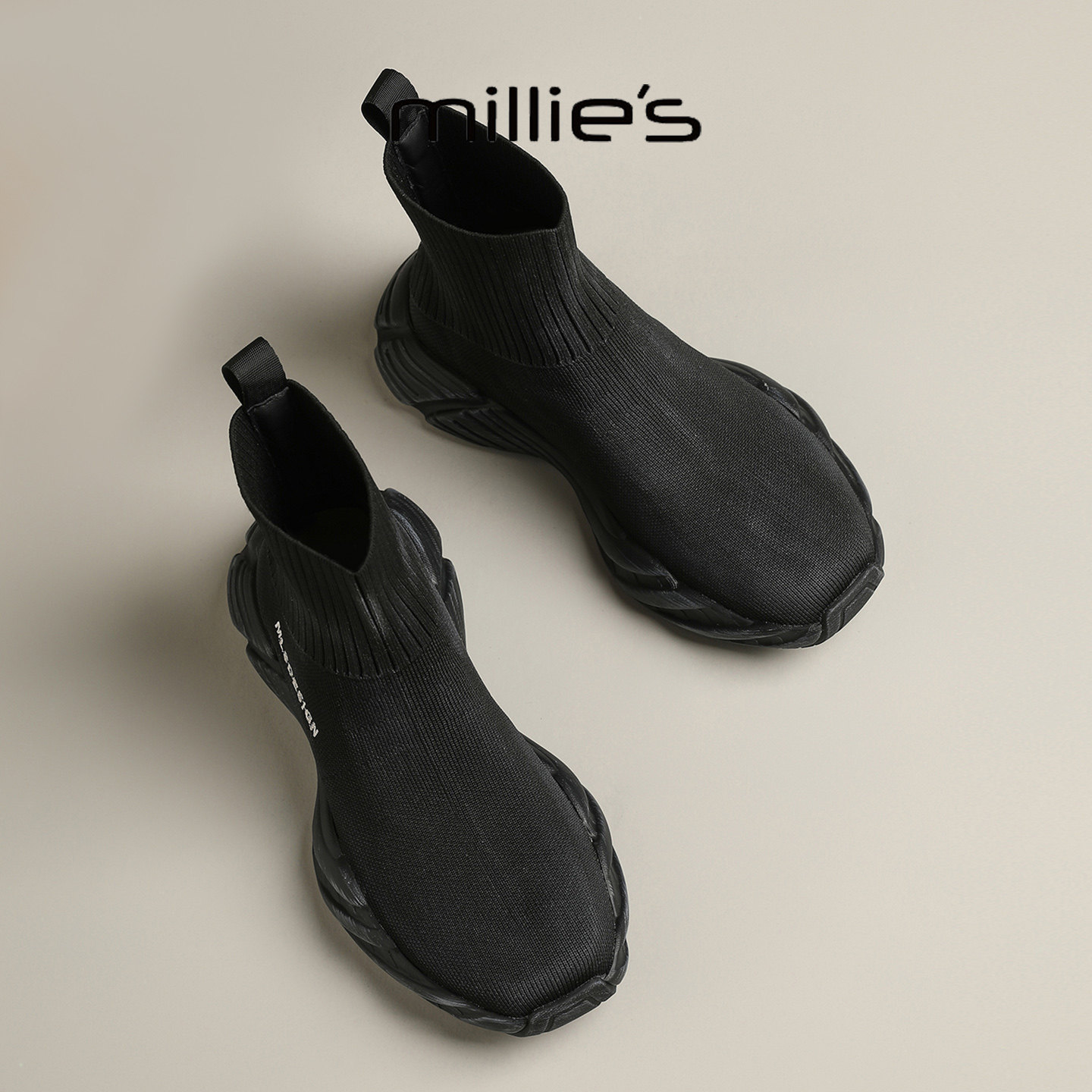 MILLIE'S/妙丽2026新款绝美百搭弹力靴女款弹力短靴袜子靴