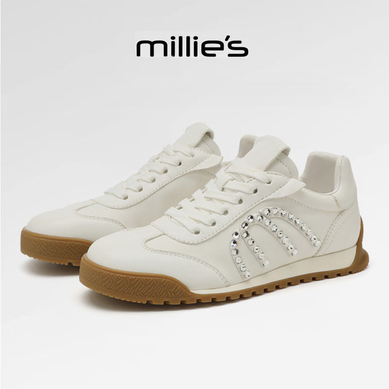 MILLIE'S/妙丽2025新款小众百搭德训鞋女法式复古平底单鞋,女鞋,德训鞋,淘宝优惠券,粉丝福利购,淘宝优惠卷