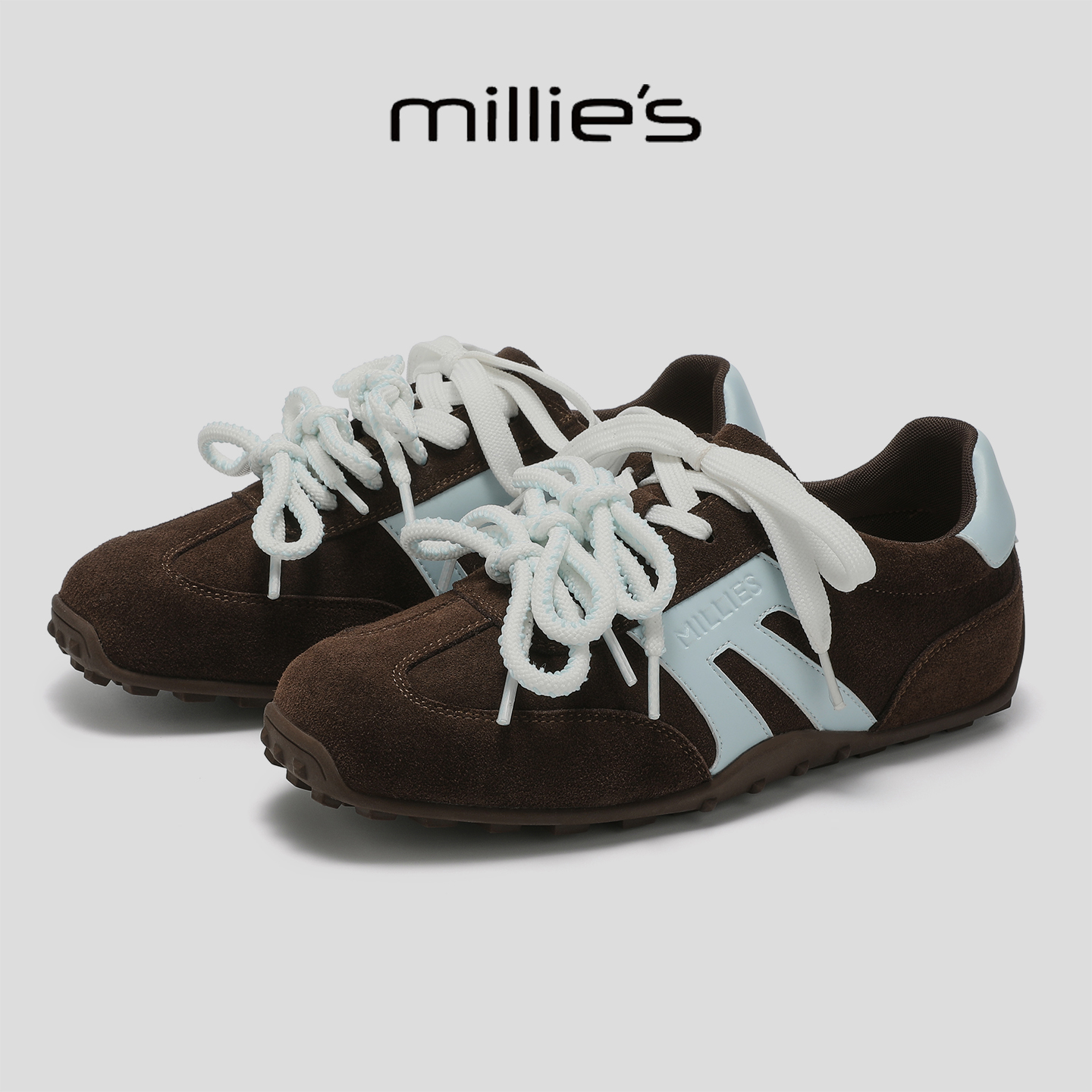 MILLIE'S/妙丽真皮德训鞋女