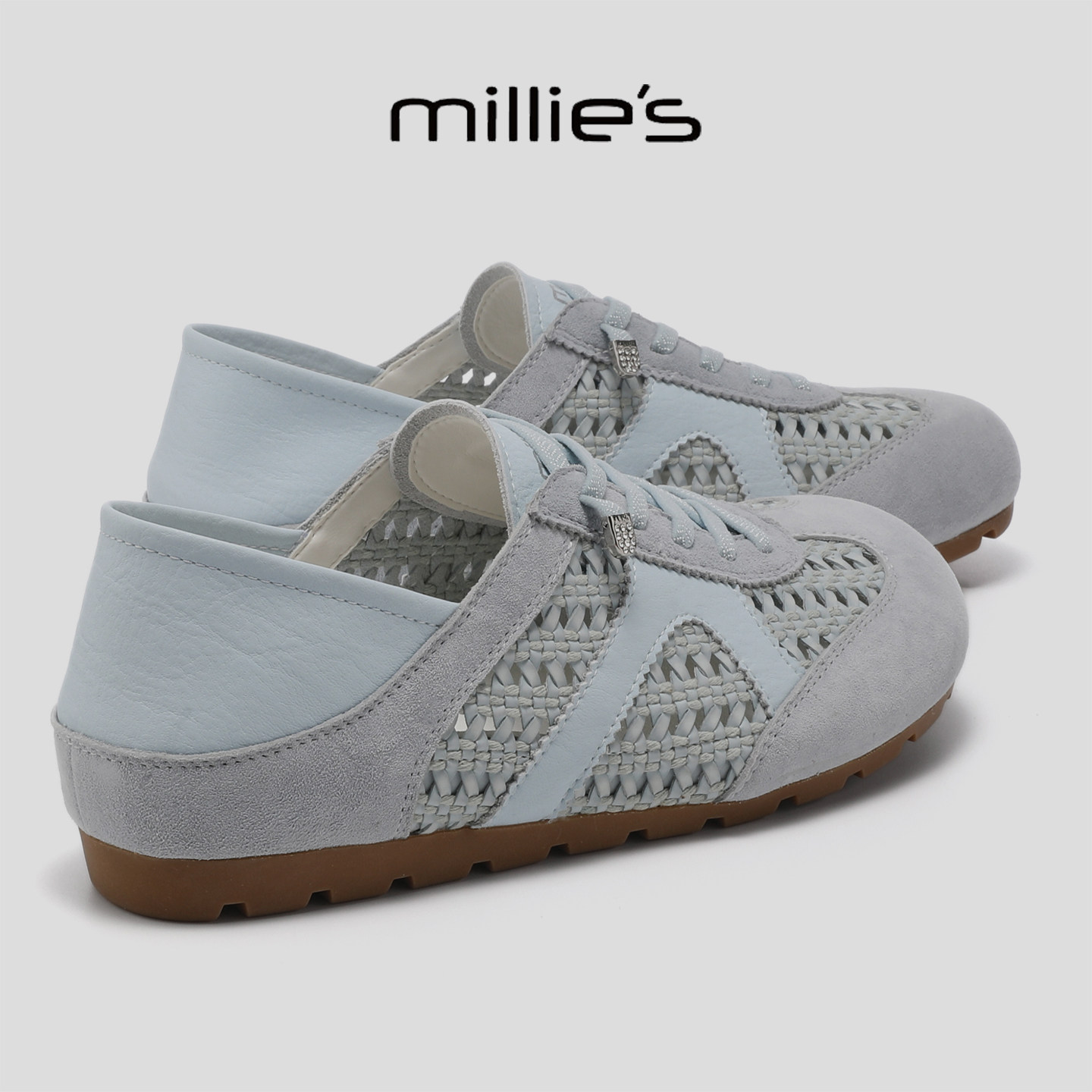 MILLIE'S/妙丽2026春季新款时尚镂空德训鞋女百搭舒适休闲运动鞋
