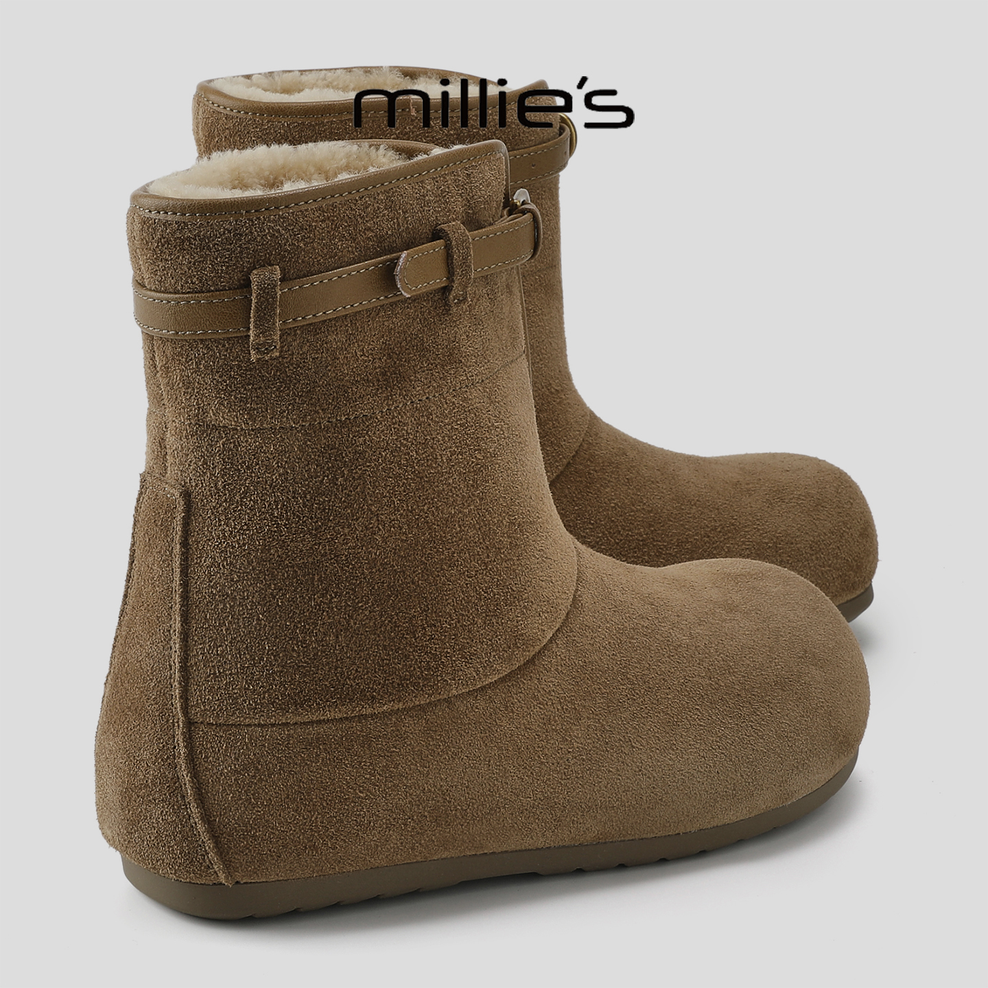 MILLIE'S/妙丽加绒厚底短靴女