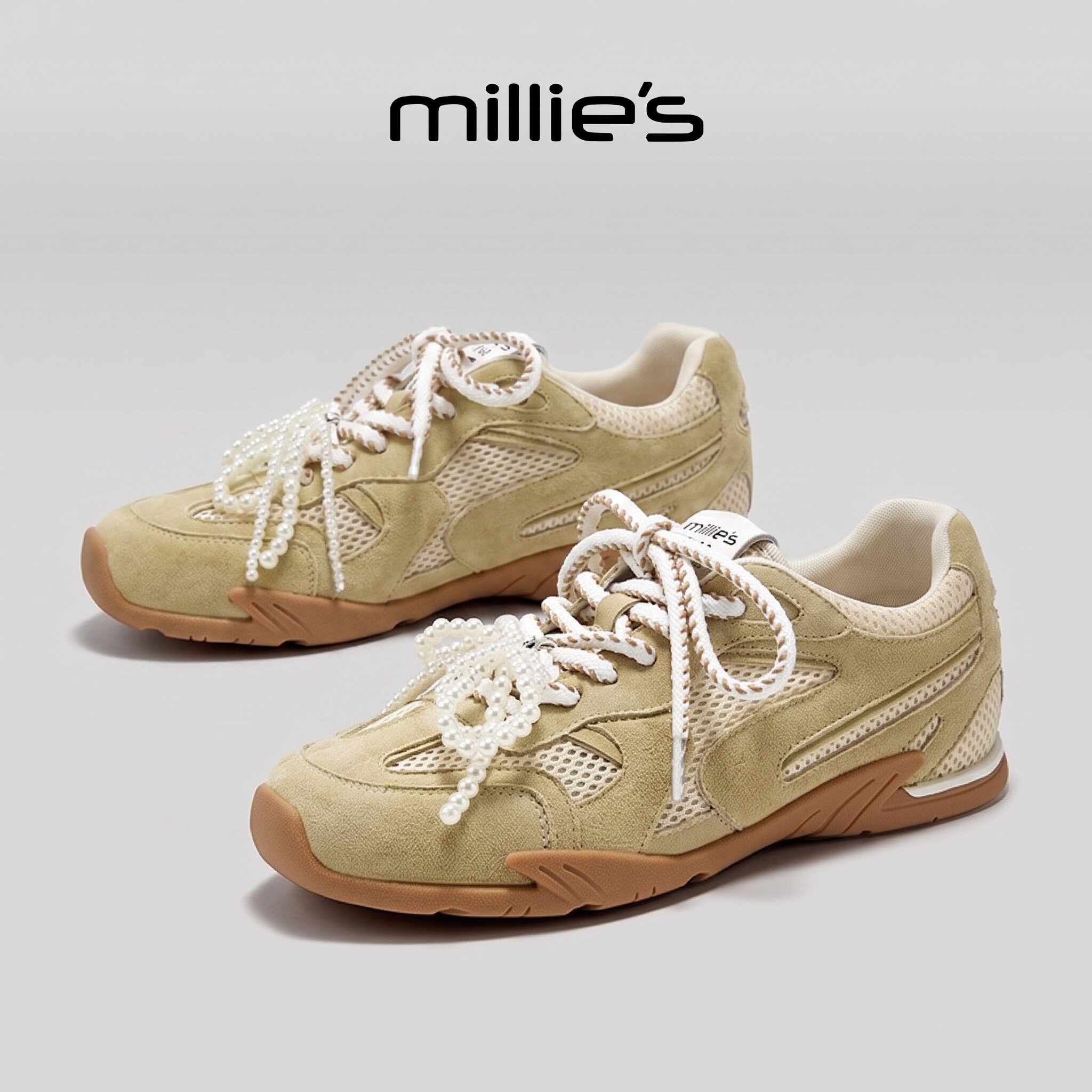 MILLIE'S/妙丽真皮德训鞋女