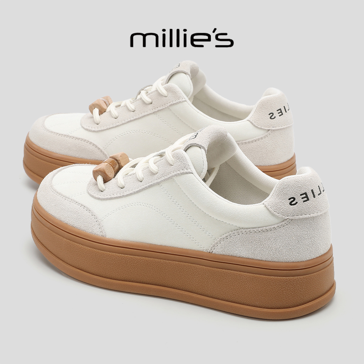 MILLIE'S/妙丽真皮德训鞋女
