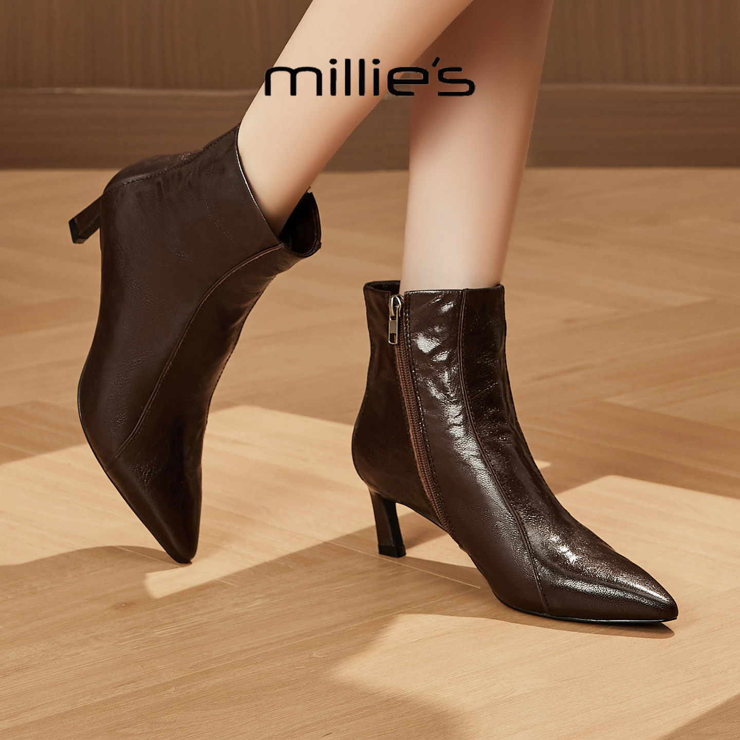 MILLIE'S/妙丽尖头西部靴