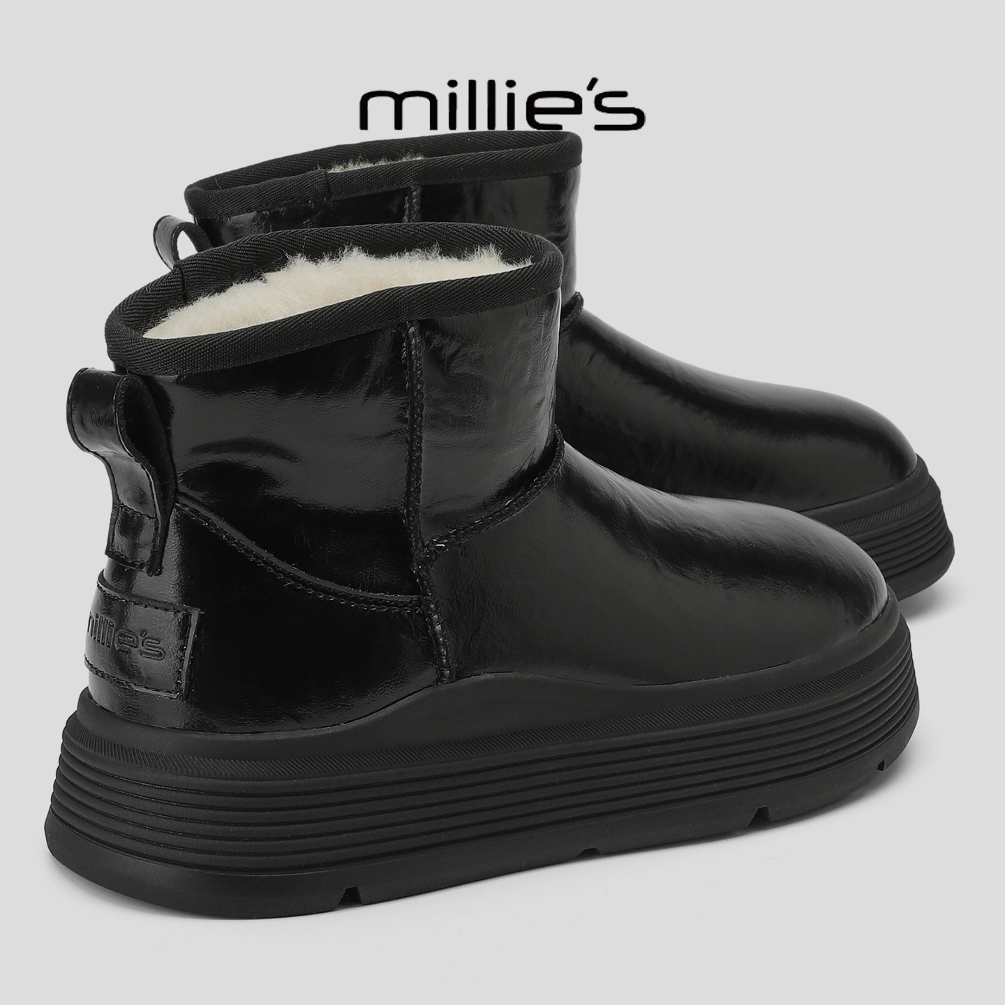 MILLIE'S/妙丽2025新款厚底雪地靴冬季加绒加厚保暖增高套脚棉靴,女鞋,时尚雪地靴,淘宝优惠券,粉丝福利购,淘宝优惠卷