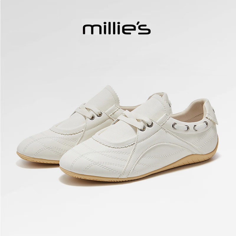 MILLIE'S/妙丽真皮德训鞋女