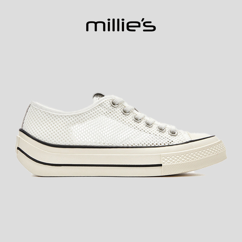 MILLIE'S/妙丽厚底复古风雨鞋