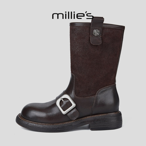 MILLIE'S/妙丽复古复古女靴