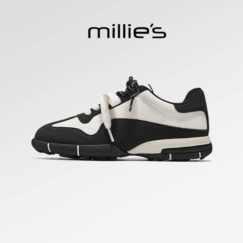 《清新百搭活力满满》妙丽女鞋高级感独特别致小众设计感板鞋春秋