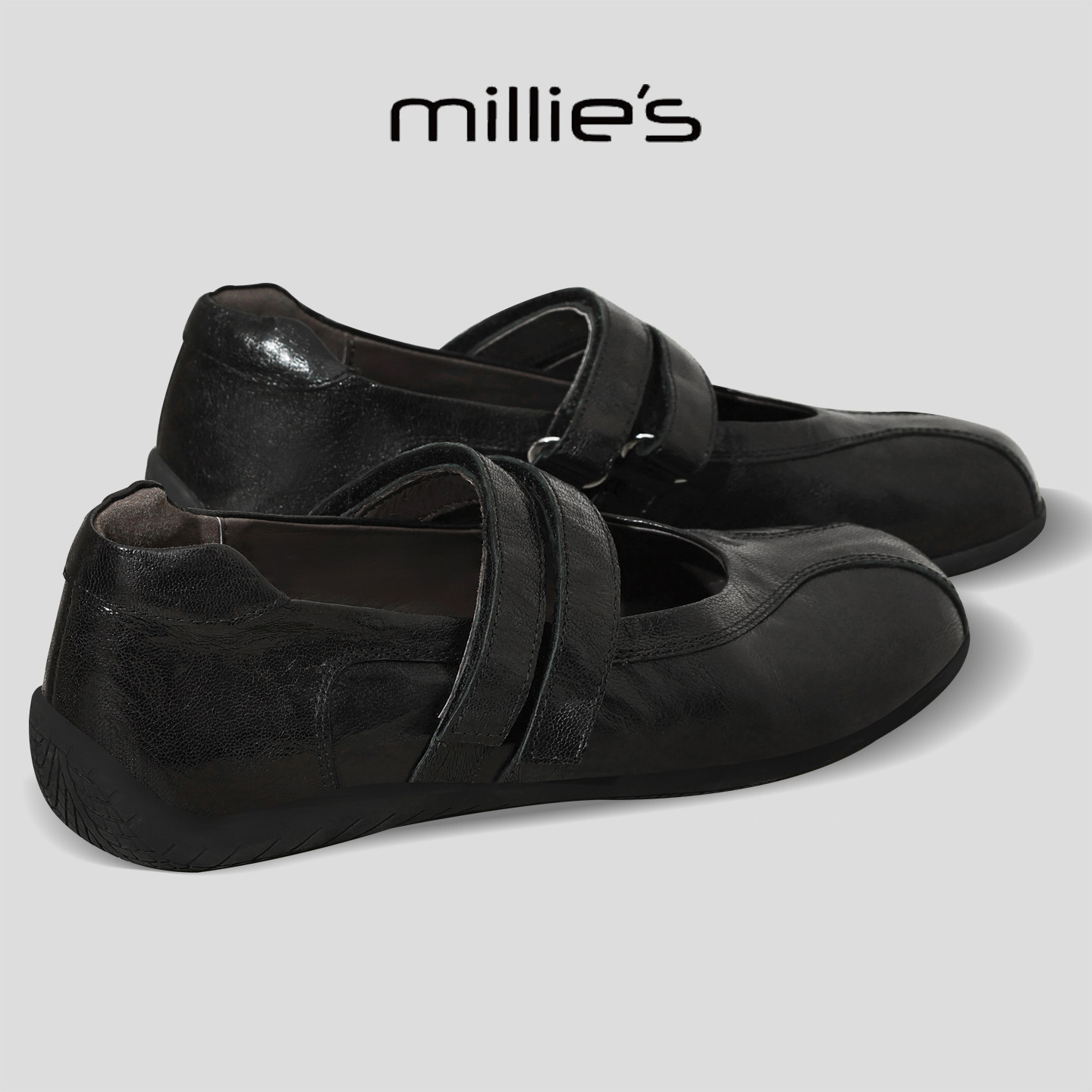 MILLIE'S/妙丽2026新款复古休闲魔术贴玛丽珍鞋女平底内增高单鞋,女鞋,浅口单鞋,淘宝优惠券,粉丝福利购,淘宝优惠卷