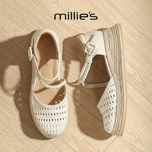 MILLIE'S/妙丽编织镂空凉鞋