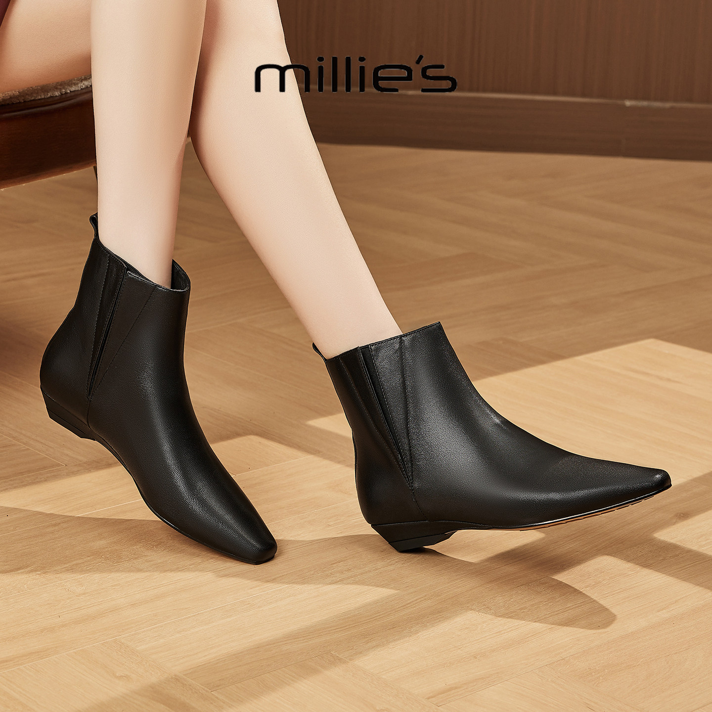 MILLIE'S/妙丽真皮时装靴
