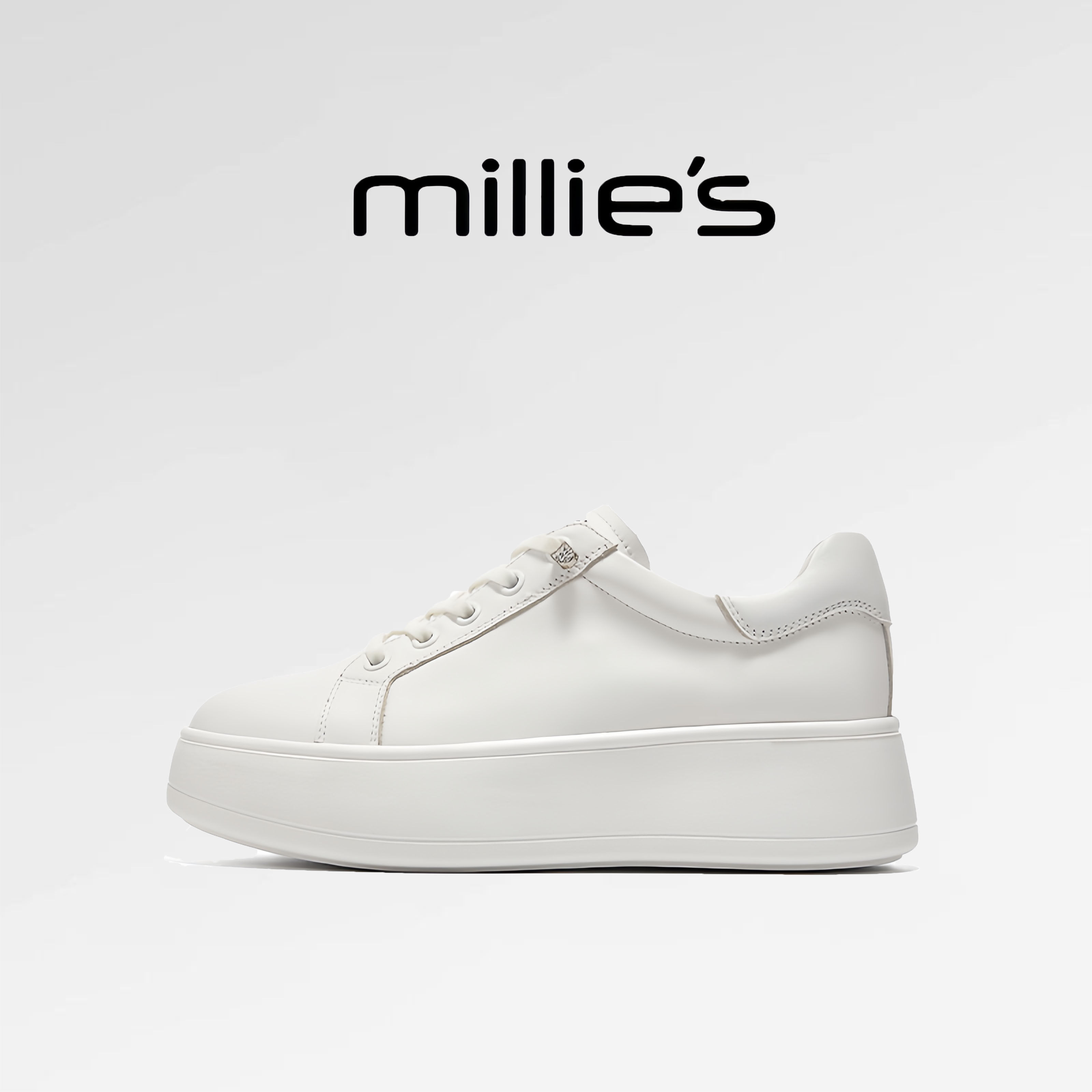 MILLIE'S/妙丽通勤女鞋2025新款春季高品质轻便时尚休闲小白鞋,女鞋,休闲板鞋,淘宝优惠券,粉丝福利购,淘宝优惠卷
