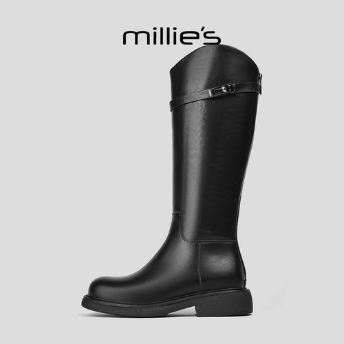 MILLIE'S/妙丽厚底骑士靴女靴