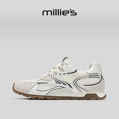 MILLIE'S/妙丽真皮德训鞋女