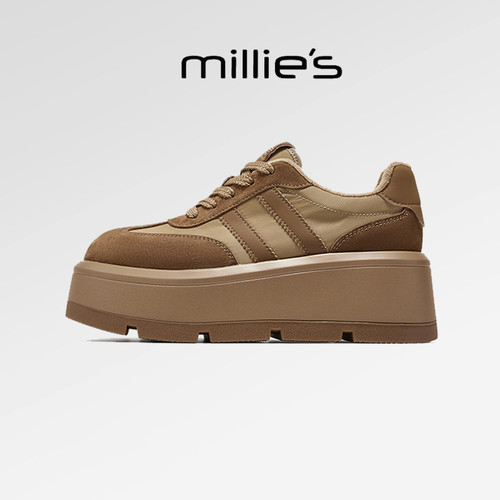 顺丰包邮妙丽加绒厚底休闲鞋