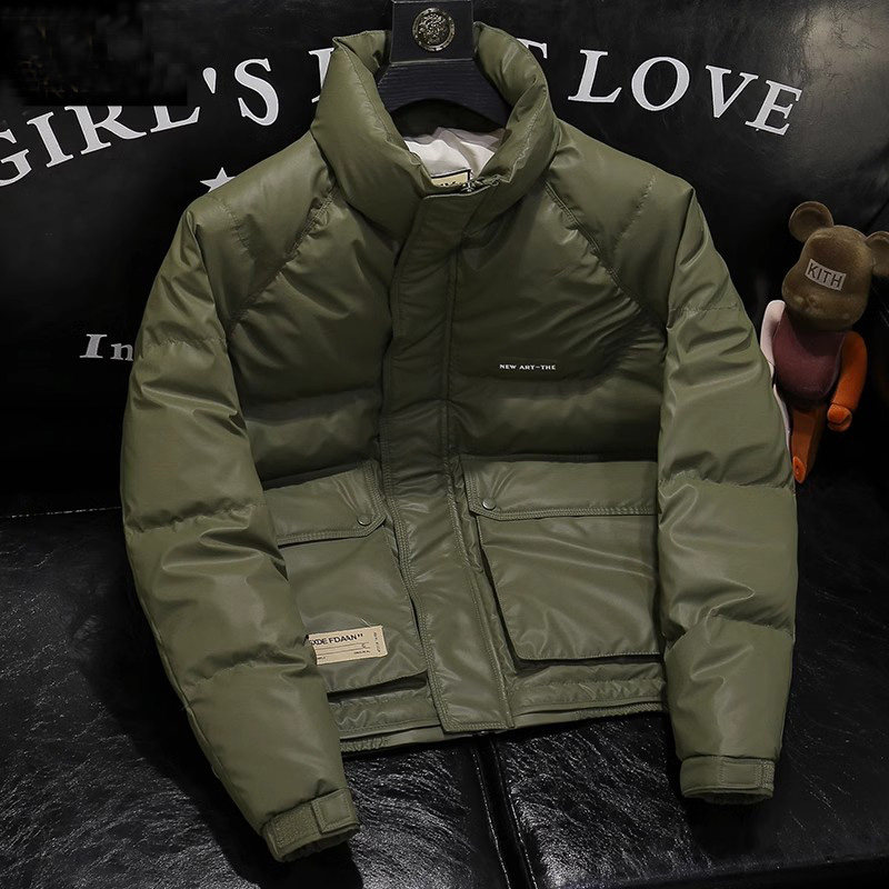 羽绒服男士冬季2026新款韩版休闲保暖时尚加厚立领短款鸭绒外套