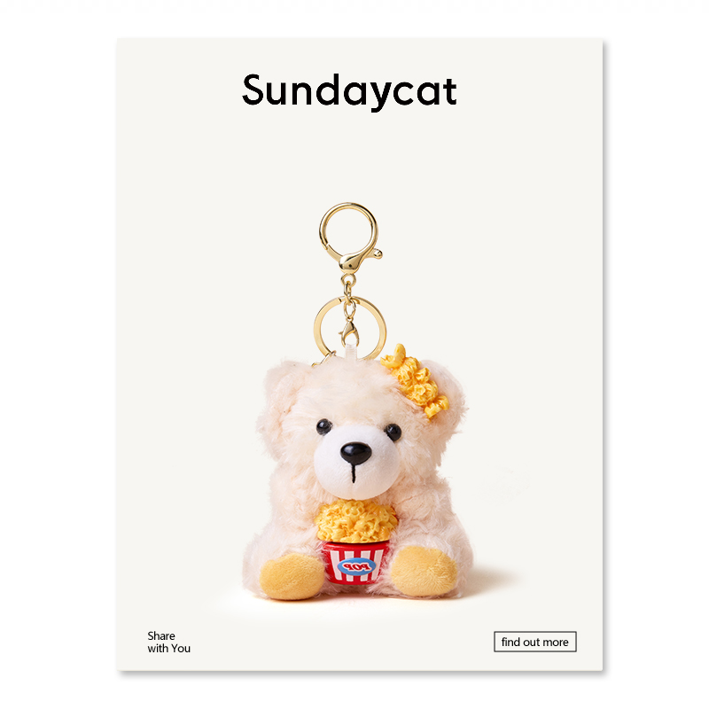SUNDAYCAT爆米花毛绒书包挂饰女