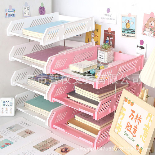 三层文件架置物架单据收纳多层