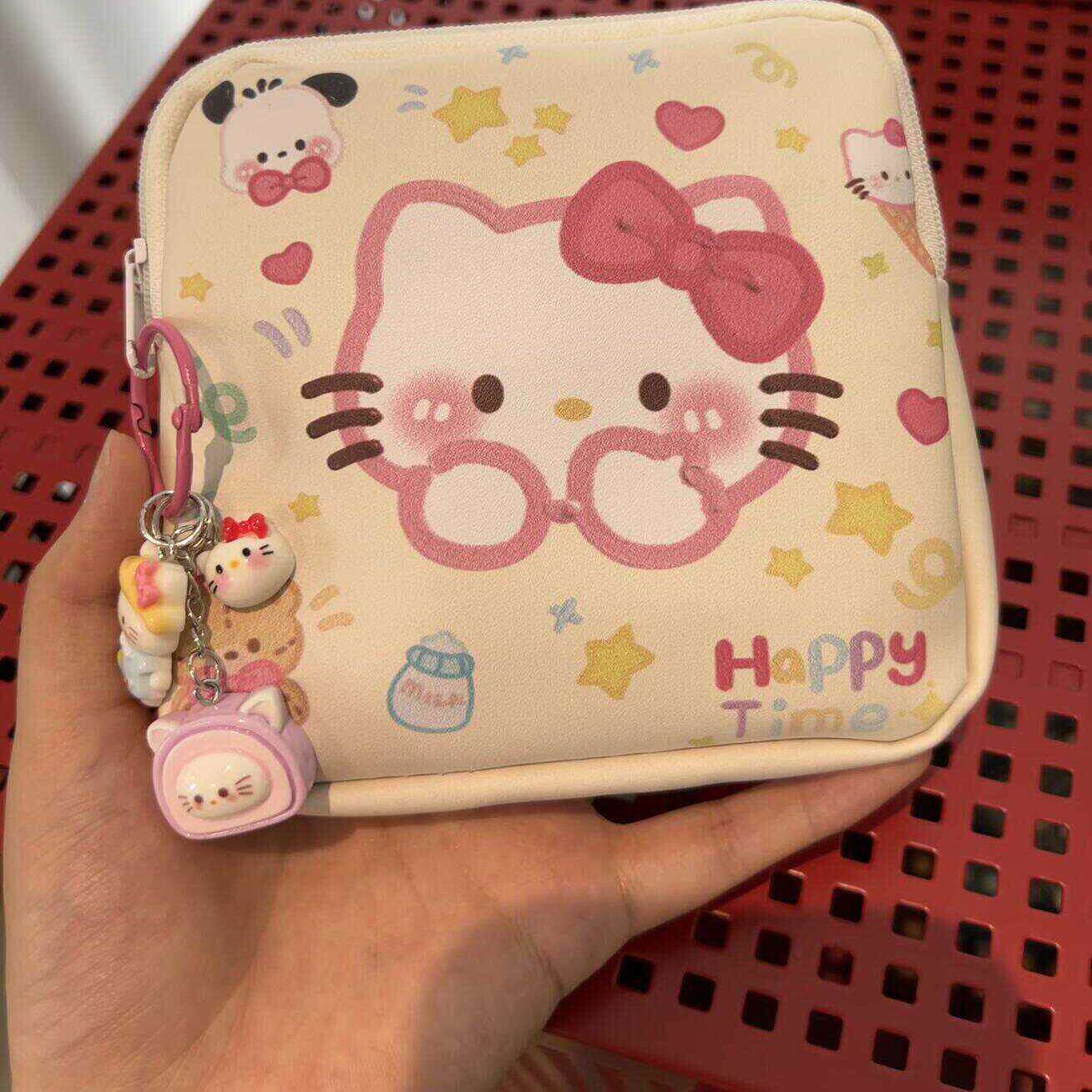 HEllokitty姨妈巾收纳包女生卫生棉迷你便携收纳袋随身化妆品小包