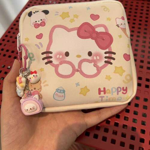 HEllokitty姨妈巾收纳包女生卫生棉迷你便携收纳袋随身化妆品小包
