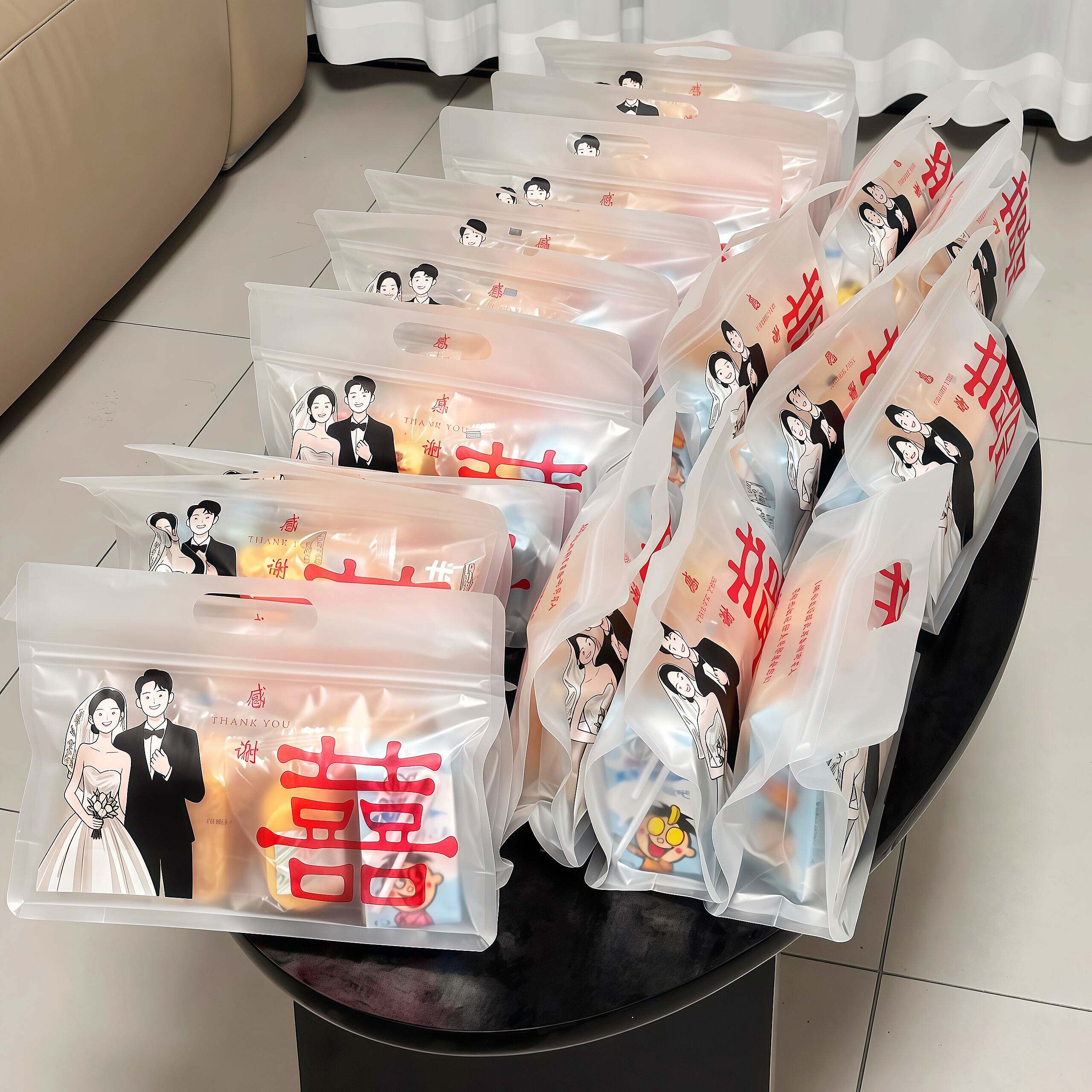 备婚好物|结婚早餐袋食品级婚礼早餐包点心手提袋喜糖袋伴手礼袋