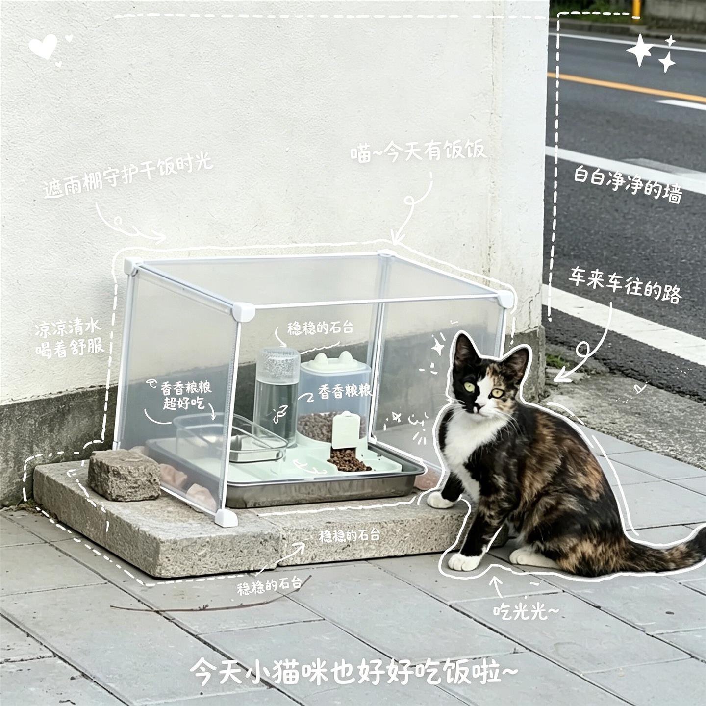 户外透明防雨防虫防蚂蚁猫窝