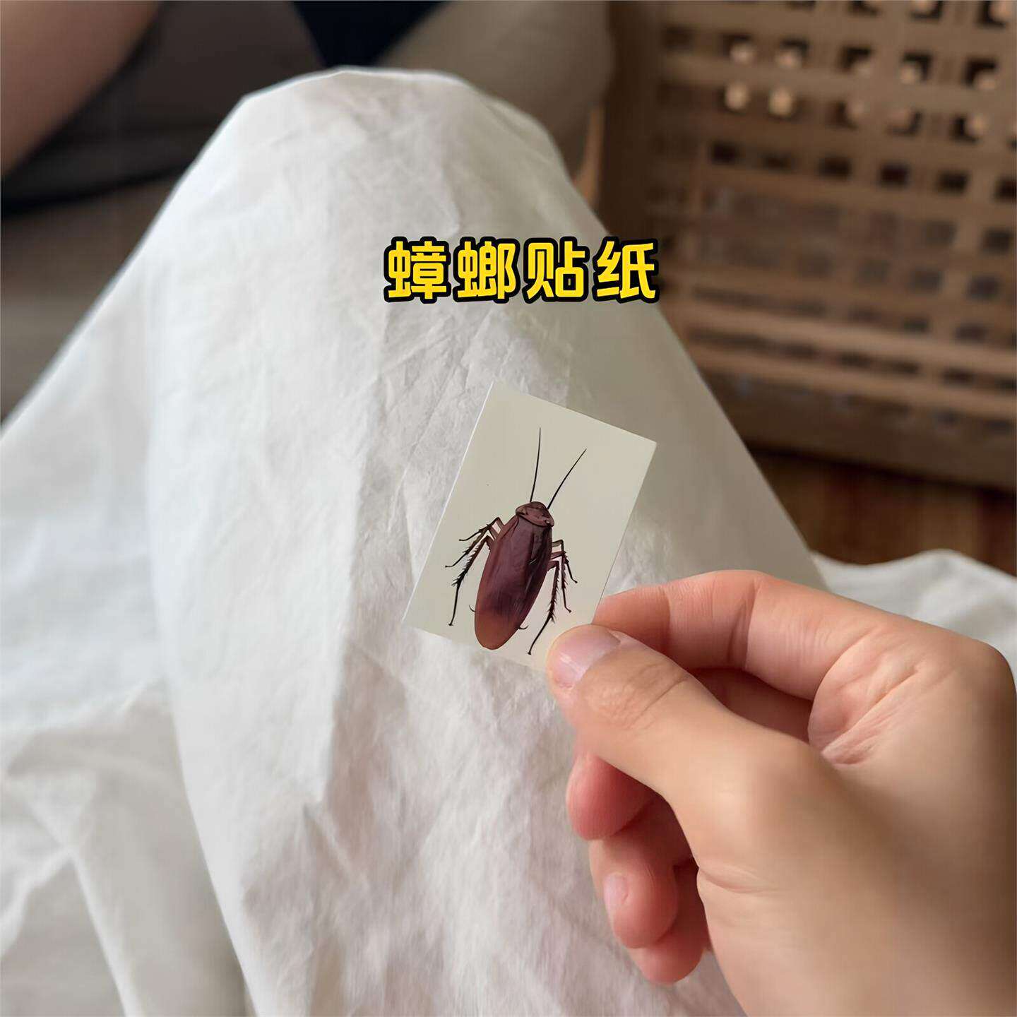 现货防水仿真蟑螂纹身贴