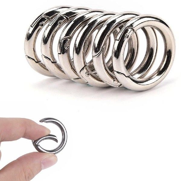 新品6pcs Stainless Steel Keyring Camp Spring Clasps for
