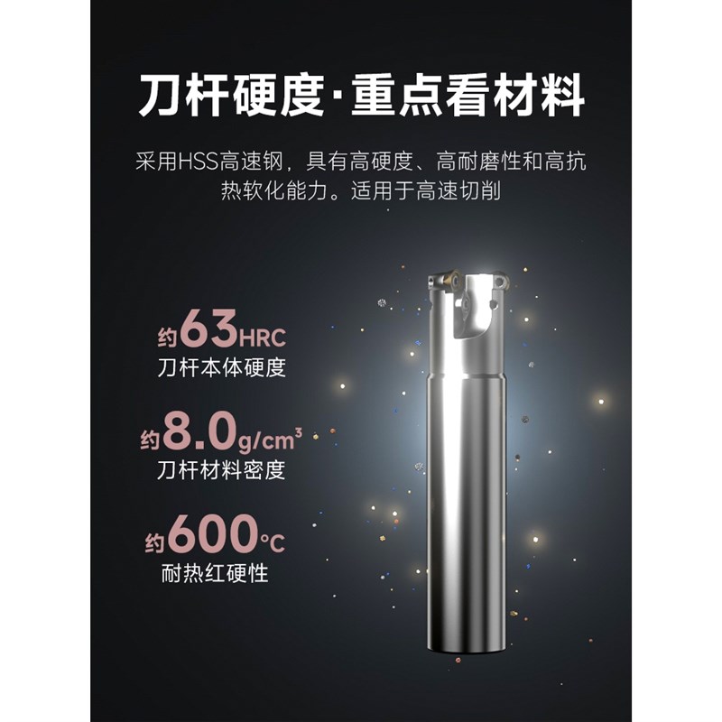 数控铣刀杆R5R6抗震刀杆防震EMRW直角圆鼻立J铣刀盘RPMT刀片EMR R