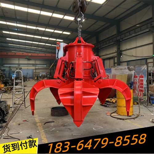 小型怪手废钢爪大型挖土机加装莲花抓多瓣夹具勾机改装梅花抓斗