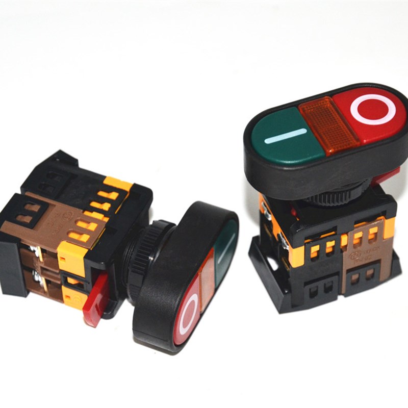 原装组合按钮APBB-22N-25N PPBBH双键双位带灯 控制开关复位型铜