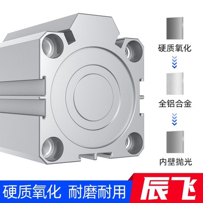 大推力薄型气动气缸ACQ32/40/50/63-10-15-20-25-30-40-50-75外牙