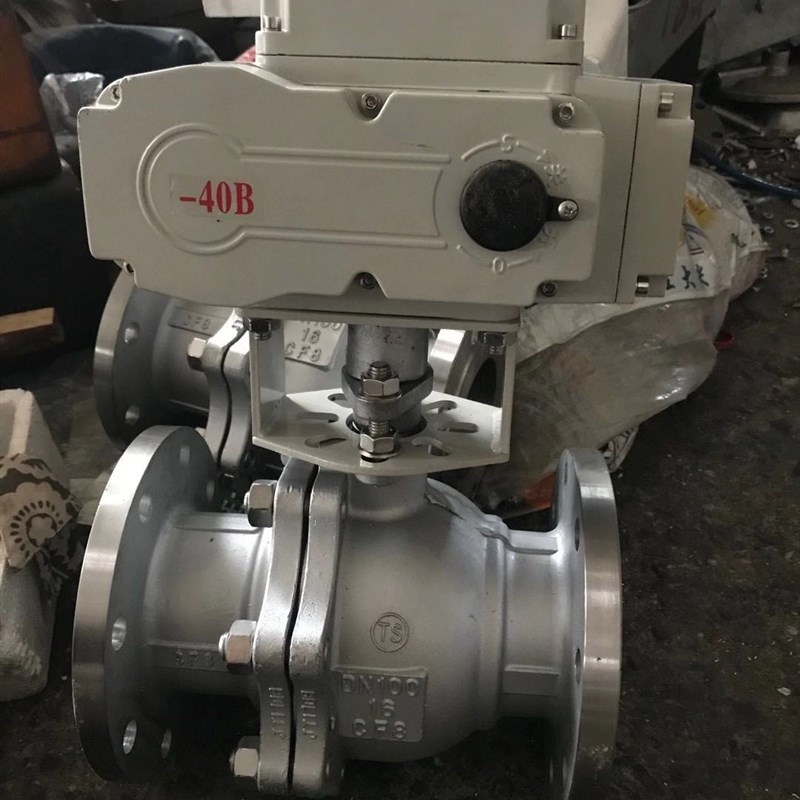 不锈钢法兰电动球阀Q94r1F-16P压缩空气体蒸汽油防爆切断阀调节阀