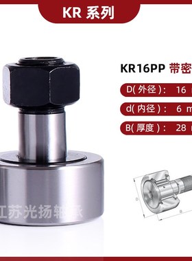 JSGY密封螺栓滚轮轴承KR16 19 22 26 30 32 35 40 47 62 80 90 PP