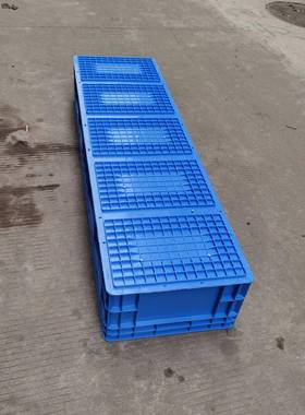 长方形大号蓝色塑料箱加物流周转箱加厚FDY灰色车长汽配五金件E箱