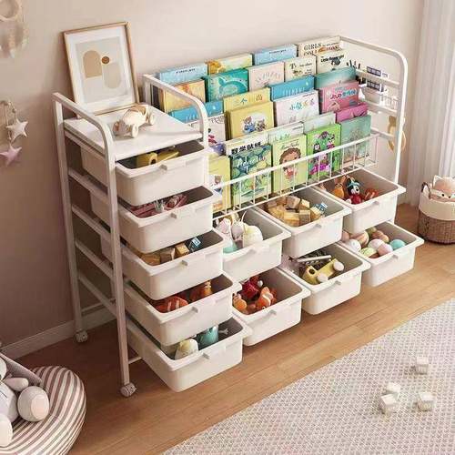 移动书架家用绘本儿童阅读宝JRL落宝架书柜多层具地玩收纳简易置