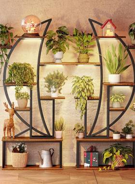 阳台花TY001121架子可厅移动客落地式铁盆艺置物架多层花托多肉植