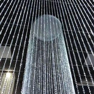 婚礼堂圆环流苏吊顶飞蝶珠线帘慕雪圆环挂件婚庆舞台路引装饰道具