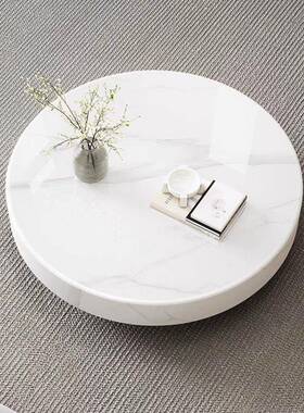 款简约现代奶油电风客厅家用大理石合茶几圆新形UXK茶几地柜组视