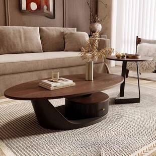 厂家直销中古木茶几风轻奢代简现约家用客厅茶台实桌设RJL计师小