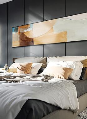 抽象床头酒店客房装饰画现代简卧室墙面板横幅画壁画油样房挂sw80