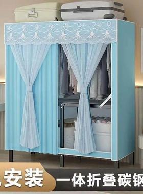 免款装折叠衣简柜家用卧室易衣柜结安实组装加粗AIX加厚布衣柜新