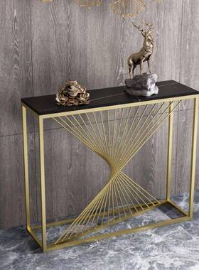 岩板大墙理石玄关桌柜台客约厅装条饰TB-63050置物架靠现代简端景