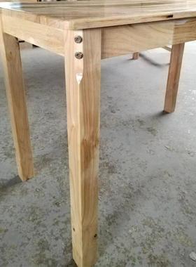 纯胶木木方桌长木实32025桌家用吃饭餐桌餐馆大排档小吃橡店农家